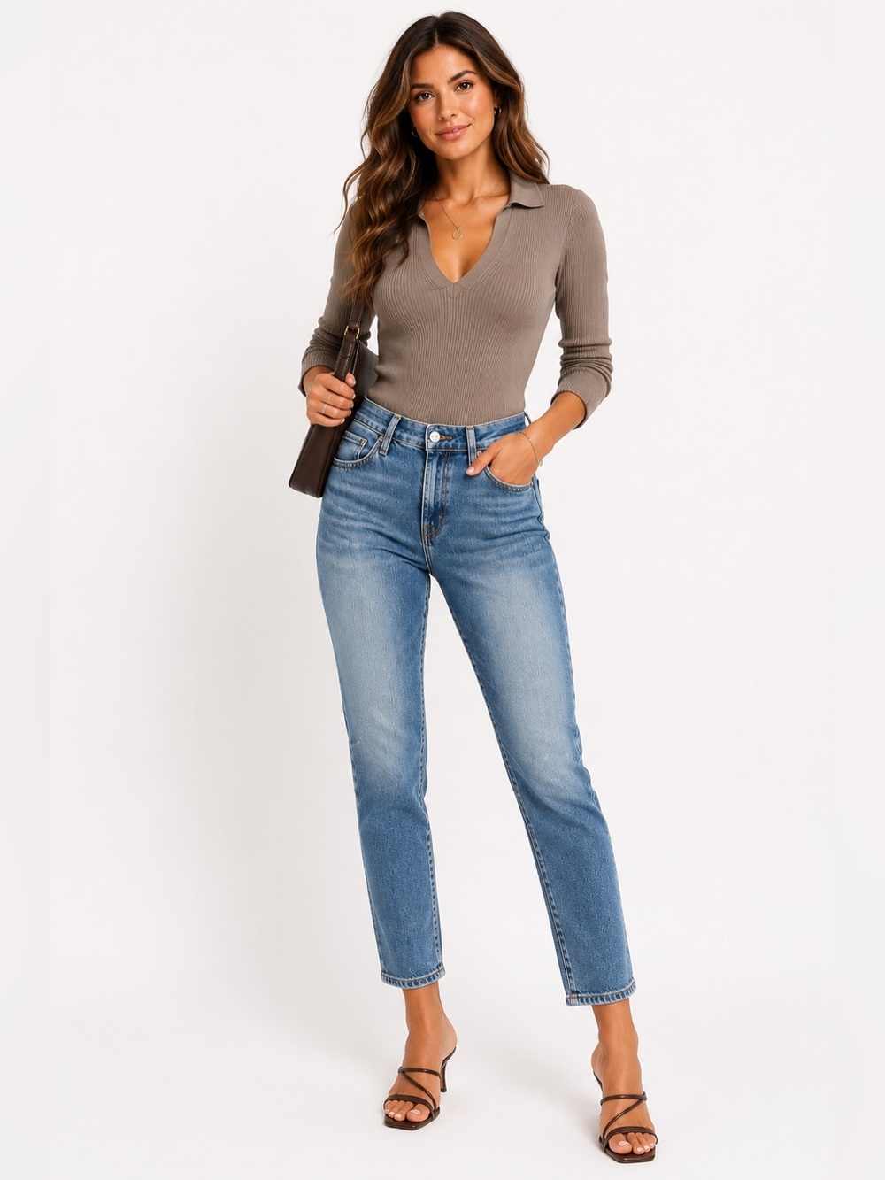 AG Adriano Goldschmied Women’s Light Wash Slim Straight Jeans Size 25R Premium - Picture 1 of 4